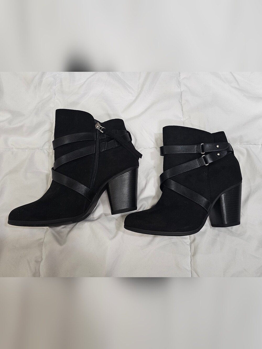 Torrid Black Heeled Boots With Buckles